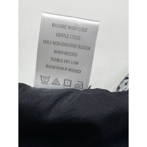 Coldwater Creek Black Abstract Flowy Cotton Maxi Skirt Sz L Cottagecore Prairie - Picture 7 of 8